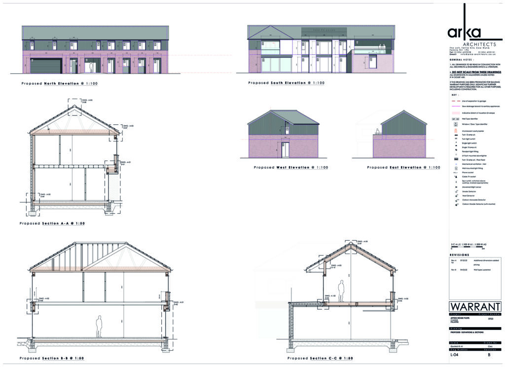 920-L-04 REV B (Elevations & Sections as Proposed)